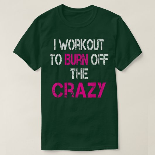 私はトレーニングを燃やし尽くす熱狂する Tシャツ (デザイン正面)