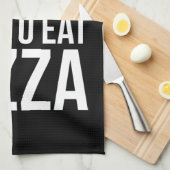 私はトレーニング私はピザが好きだから – ジおもしろいムノベルティ キッチンタオル (四つ折り)