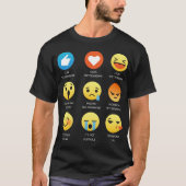 私はトロンボーンのEmojiの顔文字のTシャツを愛します Tシャツ (正面)