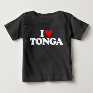私はトンガを愛します ベビーTシャツ