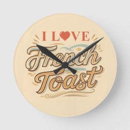 私はトーストが大好フランスのき ラウンド壁時計