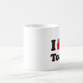 私はトーストを愛します コーヒーマグカップ (中央)