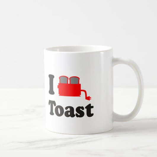 私はトーストを愛します コーヒーマグカップ (右)