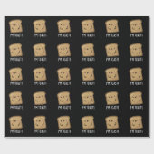 私はトーストブレッドおもしろいプンダークBG ラッピングペーパー (フラット)