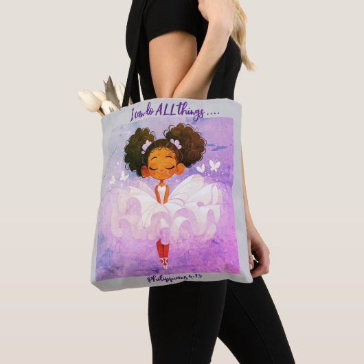 私はトートバッグのすべての事ができる トートバッグ (クローズアップ)