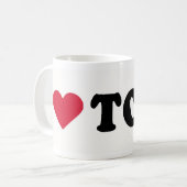 私はトービーを愛します コーヒーマグカップ (正面左)