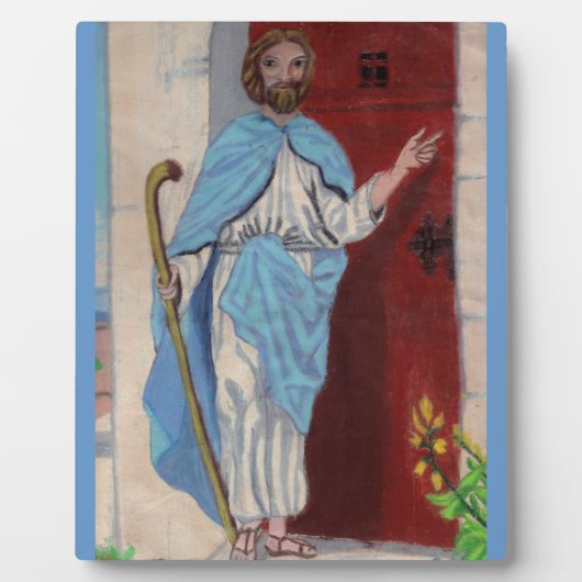 私はドアに立ってノック、イエス・プラーク フォトプラーク (正面)