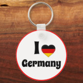 私はドイツとドイツのハートが大好き – 旅行/スポーツ キーホルダー (正面)
