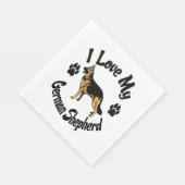 私はドイツのシェパードのTシャツが大好き スタンダードランチョンナプキン (角)