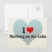 私はドイツのマーブルク・アンデル・ラーンを愛している ポストカード (正面/裏面)