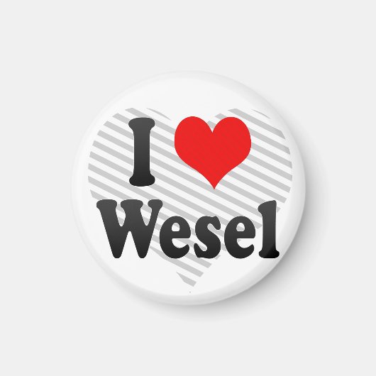 私はドイツのヴァーゼルが大好き。ドイツ、Ich Liebe Wesel マグネット (正面)