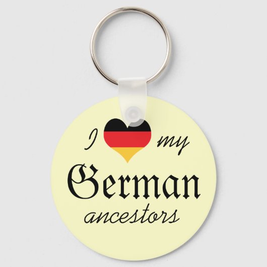 私はドイツの先祖キーチェーンが大好き キーホルダー (正面)