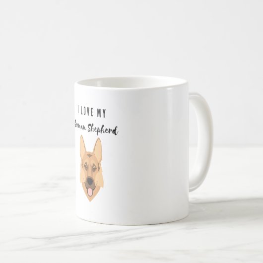 私はドイツの羊飼いが大好き コーヒーマグカップ (正面右)