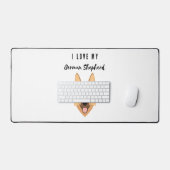 私はドイツの羊飼いが大好き デスクマット (キーボード&マウス)