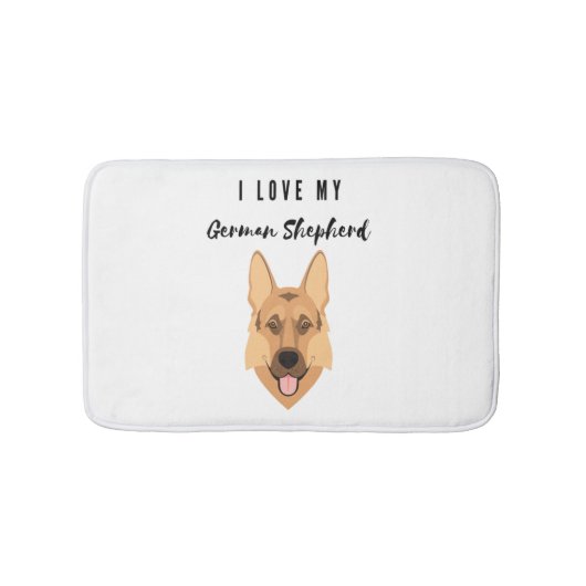 私はドイツの羊飼いが大好き バスマット (正面)
