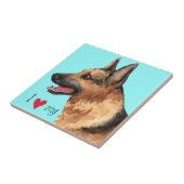 私はドイツの羊飼いが好き タイル (側面)