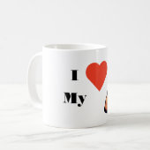 私はドイツの羊飼いマグが大好き コーヒーマグカップ (正面左)