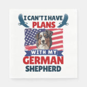 私はドイツの羊飼い犬と予定が合わない スタンダードランチョンナプキン (正面)