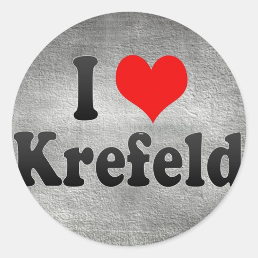 私はドイツのKrefeldを愛している ラウンドシール (正面)