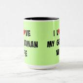 私はドイツ人の妻を愛している マグカップ (中央)