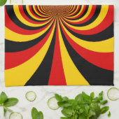 私はドイツ国旗の色のアートプリント キッチンタオル (折り畳み)