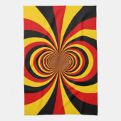 私はドイツ国旗の色のアートプリント キッチンタオル (縦)