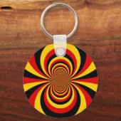 私はドイツ国旗の色のアートプリント キーホルダー (正面)