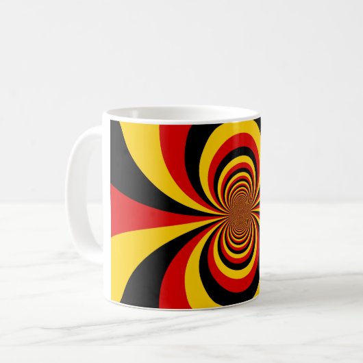 私はドイツ国旗の色のアートプリント コーヒーマグカップ (正面左)