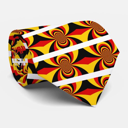 私はドイツ国旗の色のアートプリント ネクタイ (ロール)