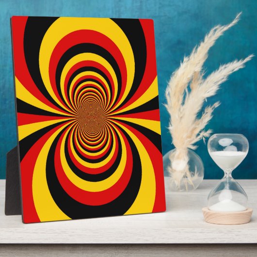 私はドイツ国旗の色のアートプリント フォトプラーク (側面)