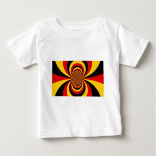 私はドイツ国旗の色のアートプリント ベビーTシャツ