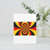 私はドイツ国旗の色のアートプリント ポストカード (スタンド正面)