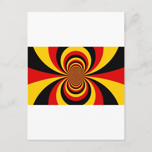 私はドイツ国旗の色のアートプリント ポストカード (正面)