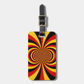 私はドイツ国旗の色のアートプリント ラゲッジタグ (正面縦)