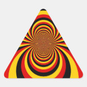 私はドイツ国旗の色のアートプリント 三角形シール (正面)