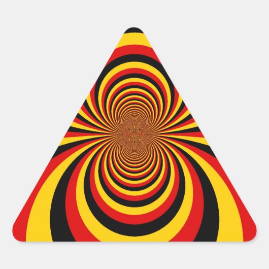 私はドイツ国旗の色のアートプリント 三角形シール (正面)