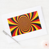 私はドイツ国旗の色のアートプリント 長方形シール (封筒)