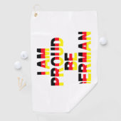 「私はドイツ誇りを持った人になろう」 ゴルフタオル (インサイチュ)