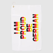 「私はドイツ誇りを持った人になろう」 ゴルフタオル (正面)