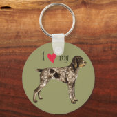 私はドイツ語の金髪の指針好き キーホルダー (正面)