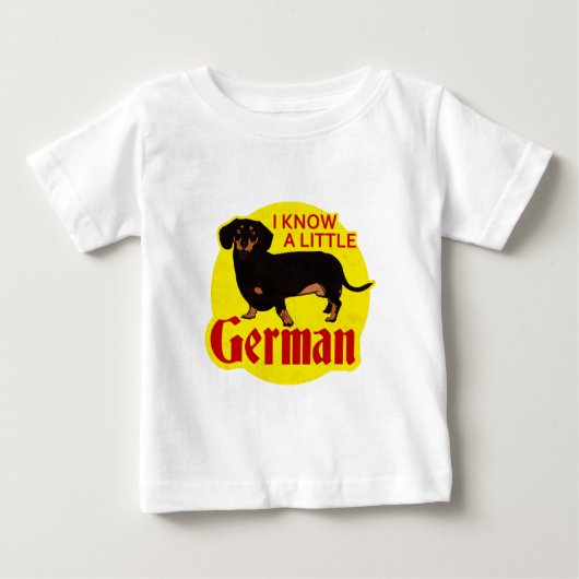 私はドイツ語を少し知っている ベビーTシャツ (正面)