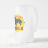 私はドイツ語少しを知っています フロストグラスビールジョッキ (正面右)