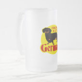 私はドイツ語少しを知っています フロストグラスビールジョッキ (正面左)