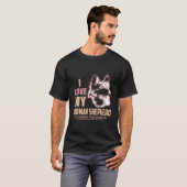私はドイツ+シェパードが大好き 人間が嫌い Tシャツ (正面フル)