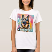 私はドイツ・シェパードが大好き Tシャツ (正面)