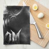 私はドゥームフラクタルスカル キッチンタオル (四つ折り)