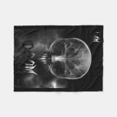 私はドゥームフラクタルスカル フリースブランケット (正面(横))