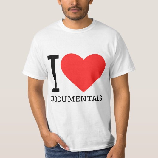 私はドキュメンタリーが大好きだ Tシャツ (正面)
