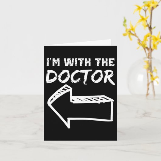 私はドクターアロー面白離れいハロウィーンのコスと一緒だ カード (黄色い花)