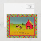 私はドゴネに会えて嬉しい ポストカード (正面/裏面)